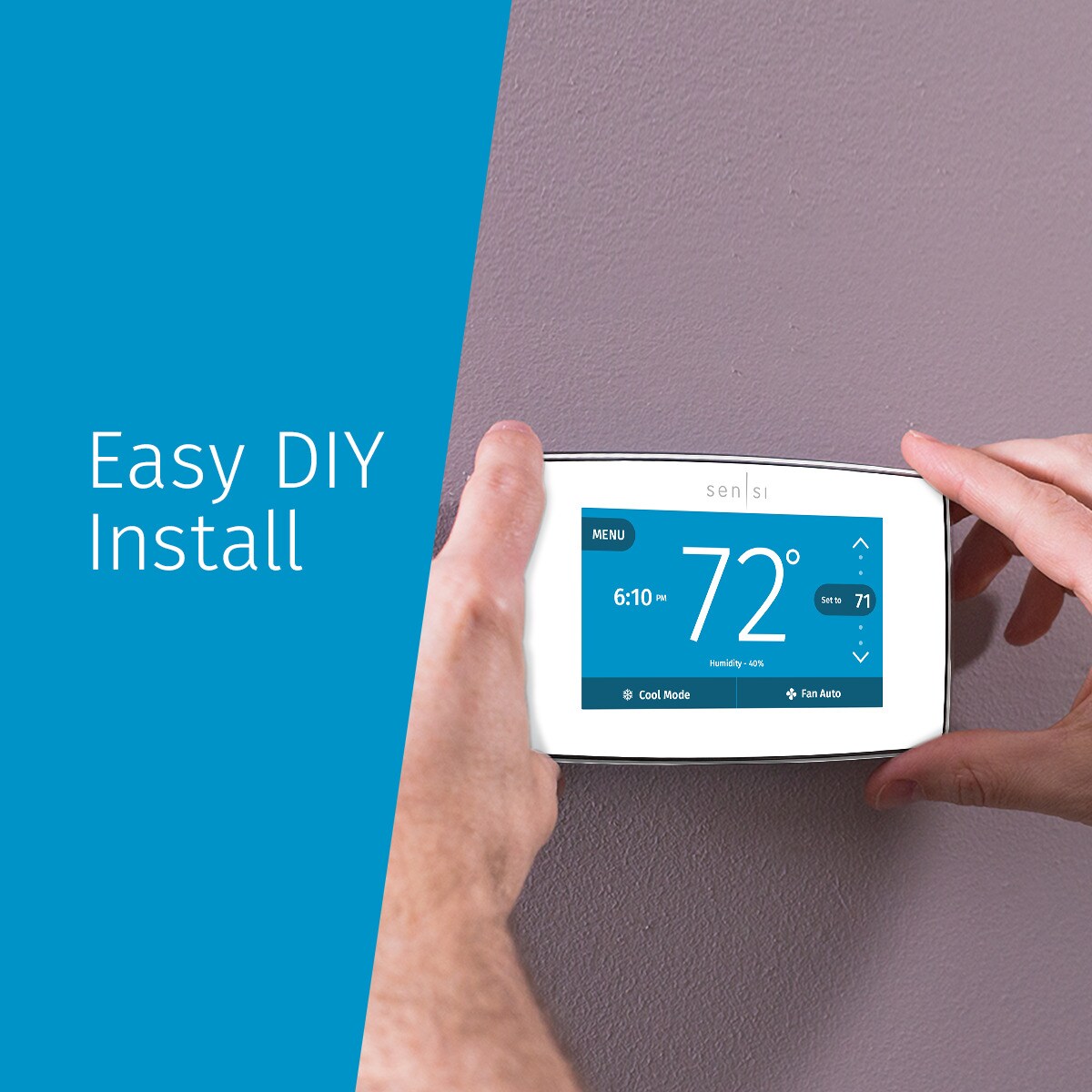 Emerson White Smart Thermostat with Wi-Fi Compatibility
