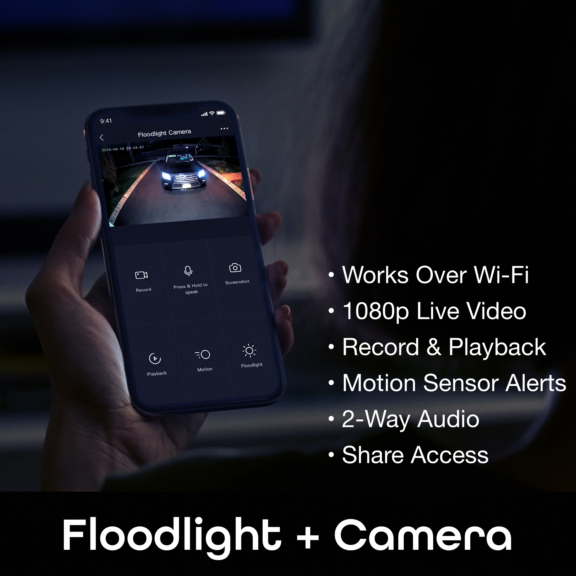 Geeni Geeni floodlight camera Outdoor 1-Camera Hardwired Floodlight Micro Sd Security Camera System