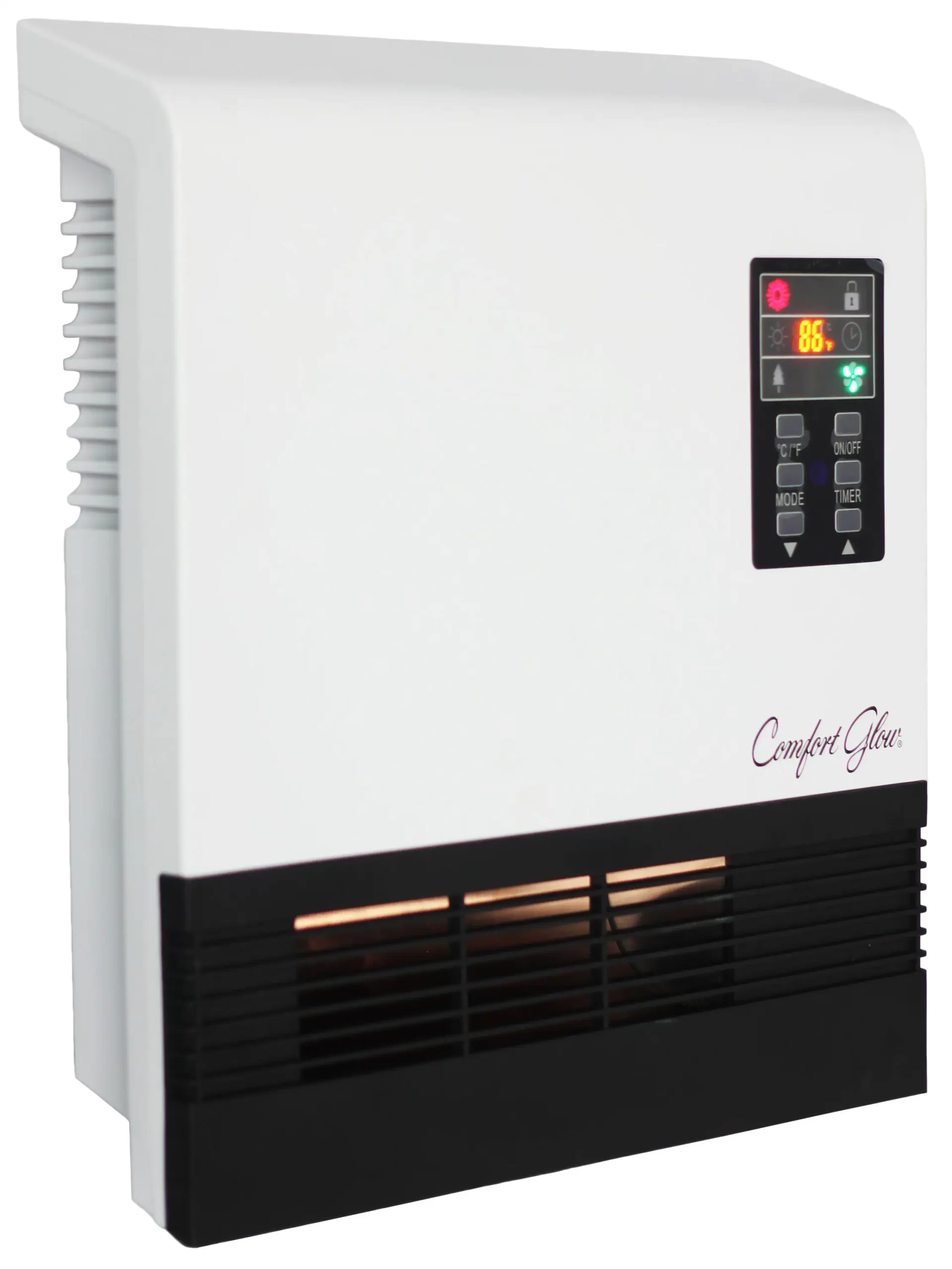 Comfort Glow Up to 1500-Watt Infrared Quartz Wall Mount Indoor Electric Space Heater with Thermostat and Remote Included