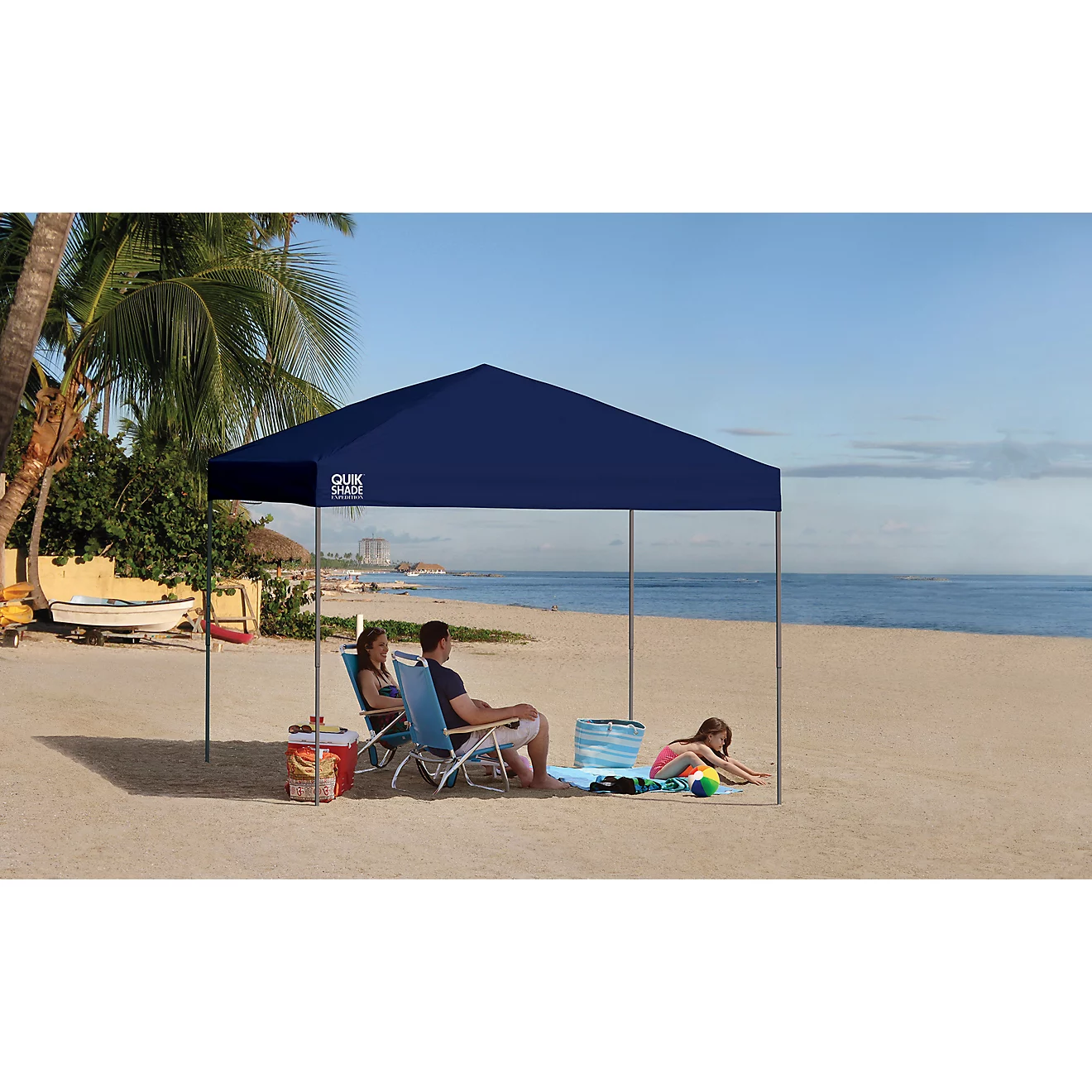 ShelterLogic Expedition Straight Leg 10 ft x 10 ft Pop-Up Canopy Tent - Blue Dark 01