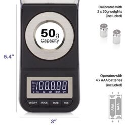 Smart Weigh 50g x 0.001 Grams, Premium High Precision Digital Milligram Scale, Includes Tweezers