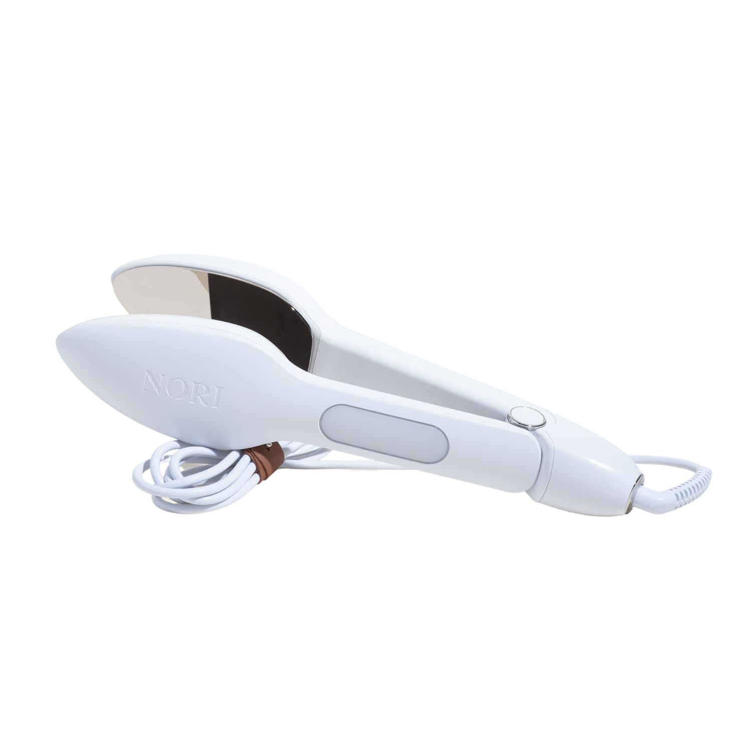 Nori Press Travel Steam Iron, Handheld Iron With Steam, No Ironing Board Required, Easy to Use w/ 6 Fabric Settings, White