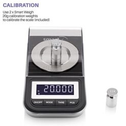 Smart Weigh 50g x 0.001 Grams, Premium High Precision Digital Milligram Scale, Includes Tweezers