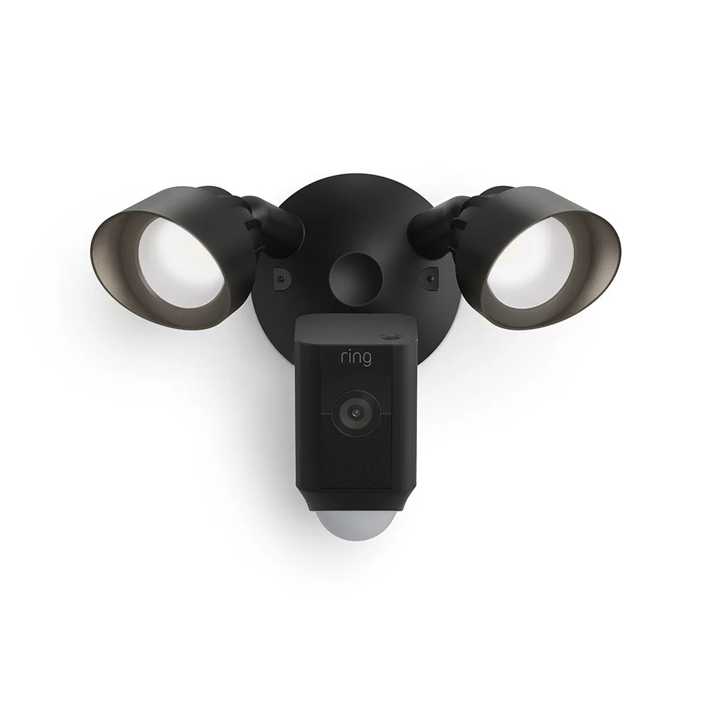 Ring Floodlight Cam Wired Plus - Smart Security Video Camera with 2 Motion-Activated LED Floodlights, 2-Way Talk, Color Night Vision, Black