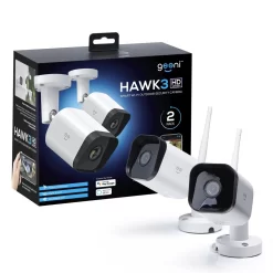 Geeni Hawk 3 Indoor/Outdoor 2-Camera Plug-in Micro Sd Security Camera System