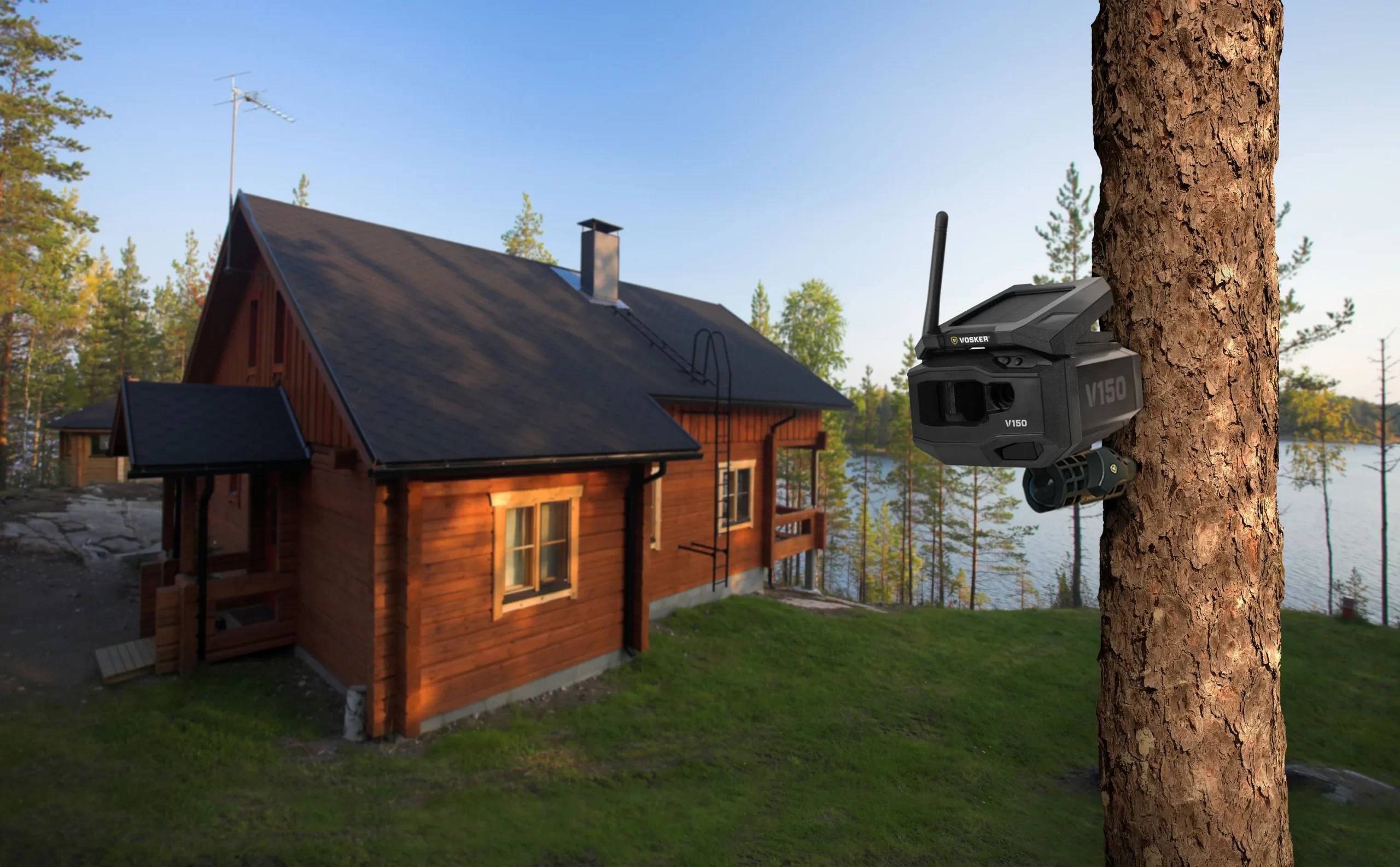VOSKER Indoor/Outdoor 1-Camera Solar GarageMicro Sd (Included) Security Camera System