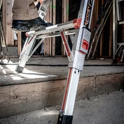 Little Giant Ladders Leveler M17 with Leg Levelers 18-ft Reach Type 1aa- 375-lb Load Capacity Telescoping Multi-Position Ladder