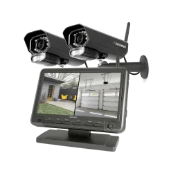 Defender Phoenixm2 7" Monitor Indoor/Outdoor 4-Channel 2-Camera Plug-in Bullet Sd (Included) Security Camera System