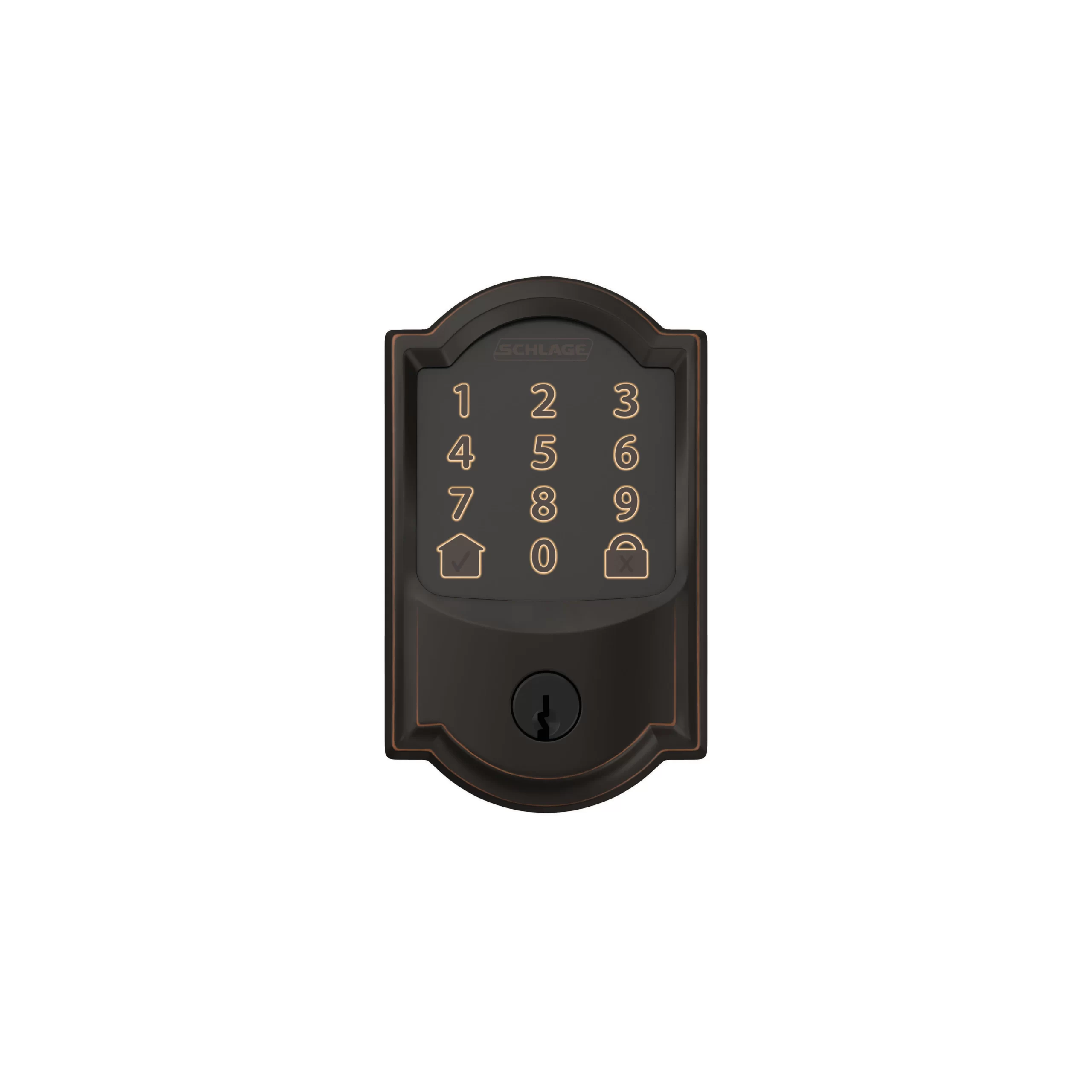 Schlage Encode Camelot Aged Bronze Smart Lock Electronic Deadbolt with Wifi Touchscreen Keypad