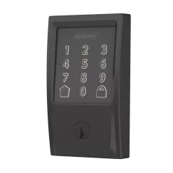 Schlage Encode Century Matte Black Smart Lock Electronic Deadbolt with Wifi Touchscreen Keypad