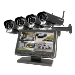 Defender Phoenixm2 7" Monitor Indoor/Outdoor 4-Channel 4-Camera Plug-in BulletSd (Included) Security Camera System
