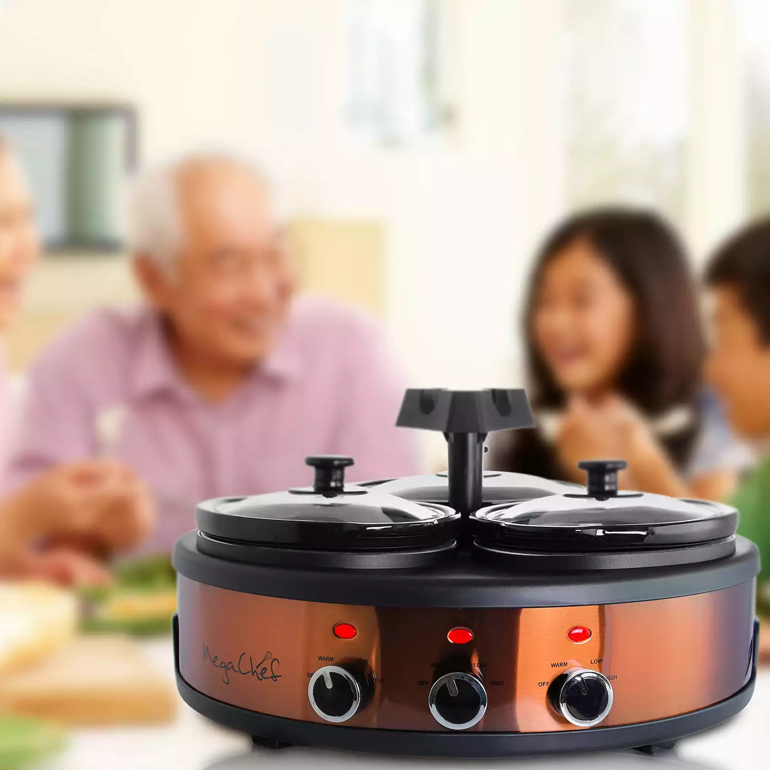 MegaChef 1.5-qt. Triple Slow Cooker & Buffet Server