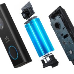 eufy Security Video Doorbell 2K, Battery and Wired add-on Wireless Wi-Fi Compatible Smart Video Doorbell in Black