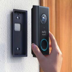 eufy Security Video Doorbell 2K, Battery and Wired add-on Wireless Wi-Fi Compatible Smart Video Doorbell in Black