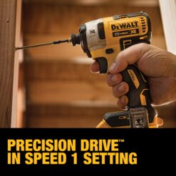 DEWALT 20V MAX XR Brushless 4-Tool Combo Kit with POWERSTACK Compact Battery, 5.0Ah Battery, Charger and Tool Bag