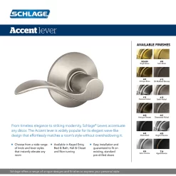 Schlage Camelot Satin Nickel Electronic Deadbolt and Handleset with Keypad