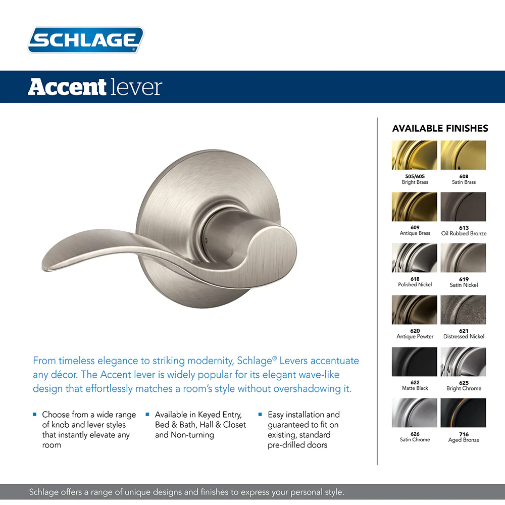 Schlage Camelot Satin Nickel Electronic Deadbolt and Handleset with Keypad