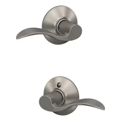 Schlage Camelot Satin Nickel Electronic Deadbolt and Handleset with Keypad