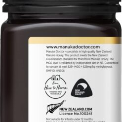 MANUKA DOCTOR - MGO 525+ Manuka Honey Monofloral, 100% Pure New Zealand Honey, Certified, RAW, Non-GMO (8.75 oz)