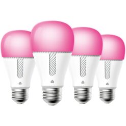 Kasa Smart Light Bulbs, 1000 Lumens High Brightness, 16M Color Changing, Dimmable Smart WiFi Light Bulb, A19, KL135(4-Pack)