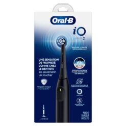 Oral-B iO Series 2 Rechargeable Electric Powered Toothbrush, Night Black with 1 Gentle Care Brush Head