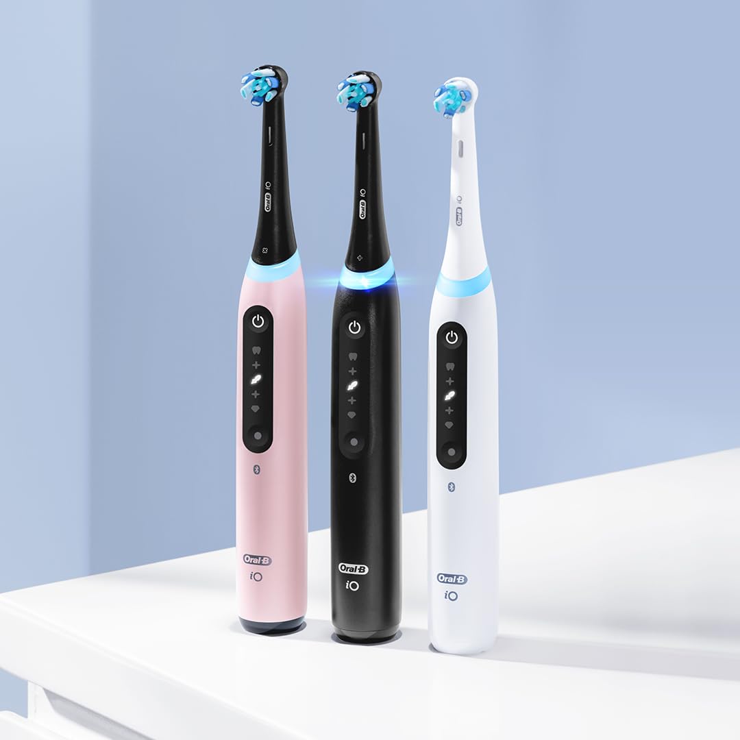 Oral-B iO Series 5 Rechargeable Electric Toothbrush with Visible Pressure Sensor to Protect Gums, Black