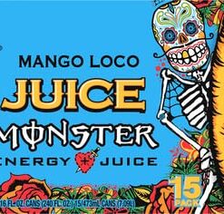 Monster Energy Juice Monster Mango Loco, Energy + Juice, Energy Drink, 16 Ounce (Pack of 15)