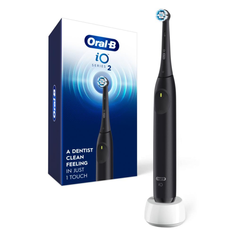 Oral-B iO Series 2 Rechargeable Electric Powered Toothbrush, Night Black with 1 Gentle Care Brush Head
