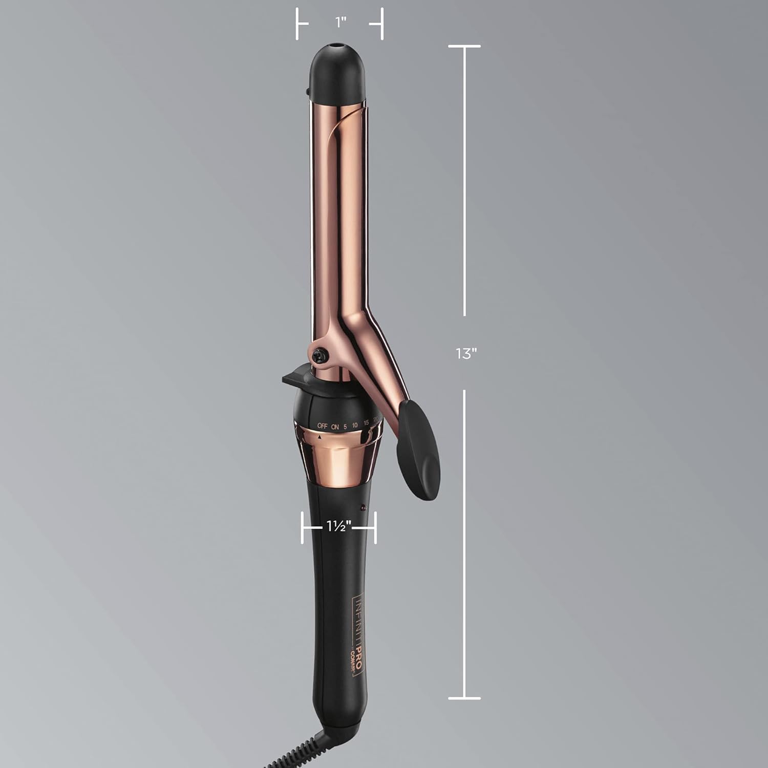 CONAIR INFINITIPRO Rose Gold Titanium 1-Inch Curling Iron, 1-inch barrel produces classic curls