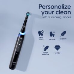 Oral-B iO Series 5 Rechargeable Electric Toothbrush with Visible Pressure Sensor to Protect Gums, Black