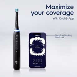 Oral-B iO Series 5 Rechargeable Electric Toothbrush with Visible Pressure Sensor to Protect Gums, Black