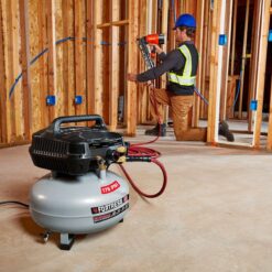 FORTRESS 6 Gallon, 175 PSI High Performance Oil-Free Pancake Jobsite Air Compressor