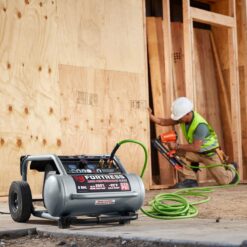 FORTRESS 5 Gallon, 225 PSI High Performance Oil-Free Wheeled Jobsite Air Compressor
