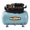 MCGRAW 3 Gallon, 110 PSI Oil-Free Light-Duty Hot Dog Air Compressor