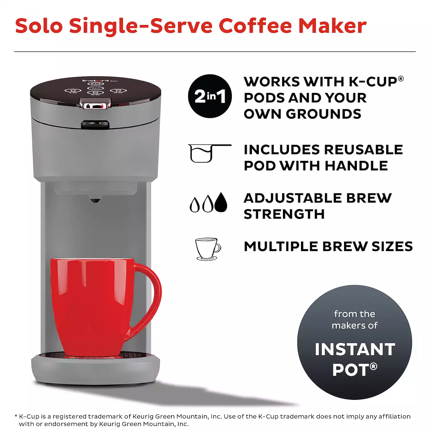 Instant Pot Solo Single-Serve 2-in-1 Coffee Maker