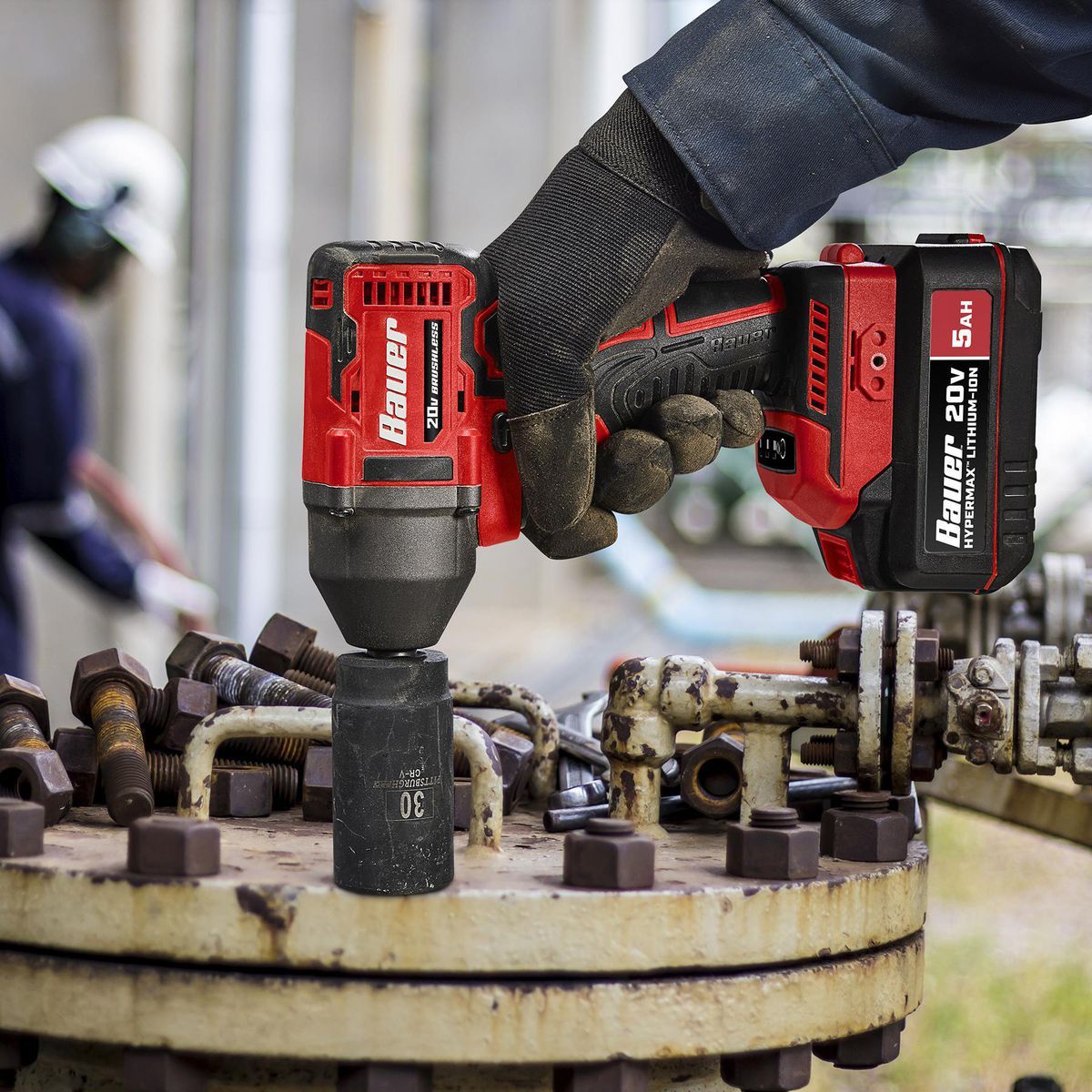BAUER 20V Brushless Cordless 1/2 in. 3-Speed Impact Wrench - Tool Only