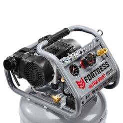 FORTRESS 6 Gallon, 150 PSI Ultra Quiet Oil-Free Pancake Jobsite Air Compressor