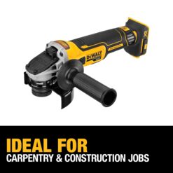 DEWALT 20V MAX XR Cordless Brushless 4.5 in. Slide Switch Small Angle Grinder with Kickback Brake (Tool Only)