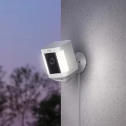 Ring Spotlight Cam Plus, Plug-In - Smart Security Video Camera with 2 Motion-Activated LED Spotlights, 2-Way Talk, Color Night Vision, White