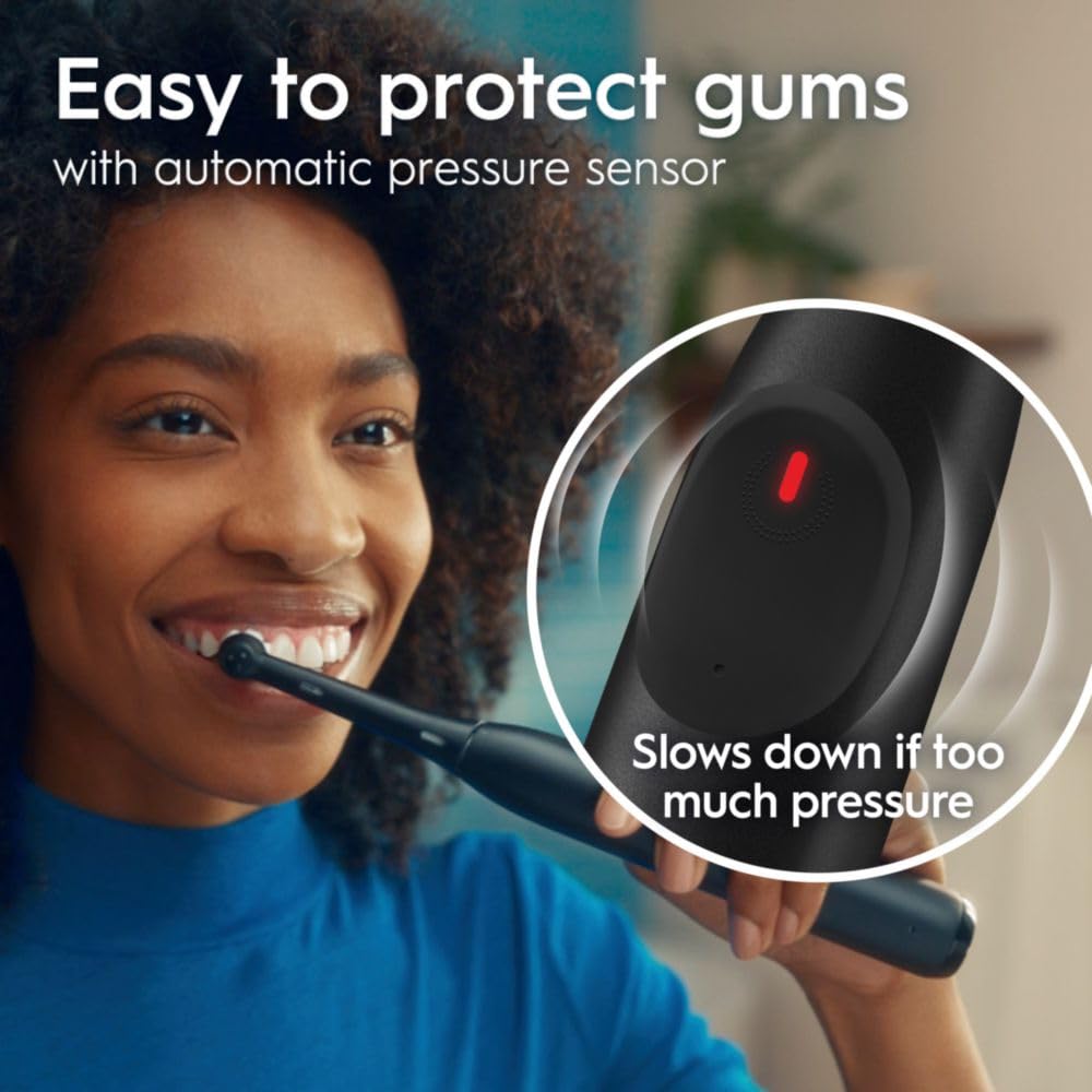 Oral-B iO Series 2 Rechargeable Electric Powered Toothbrush Starter Kit, Night Black with 2 Brush Heads