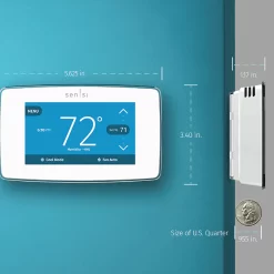 Emerson White Smart Thermostat with Wi-Fi Compatibility