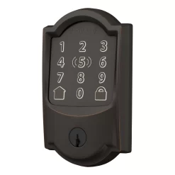 Schlage Encode Plus Camelot Aged Bronze Smart Lock Electronic Deadbolt with Wifi Bluetooth Touchscreen Keypad