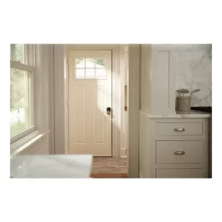 Schlage Encode Lever Camelot-Accent Satin Nickel Smart Lock Electronic Handle with Wifi Bluetooth Touchscreen Keypad