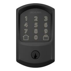 Schlage Encode Greenwich Matte Black Smart Lock Electronic Deadbolt with Wifi Bluetooth Touchscreen Keypad