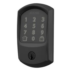 Schlage Encode Greenwich Matte Black Smart Lock Electronic Deadbolt with Wifi Bluetooth Touchscreen Keypad