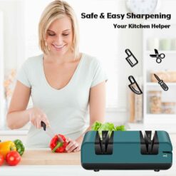 Enutogo Knife Sharpener, Electric Knife Sharpener with 2-Stages Sharpening & Polishing