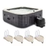 Intex 140 Jet 6-Person Inflatable Square Hot Tub (Cover Included)