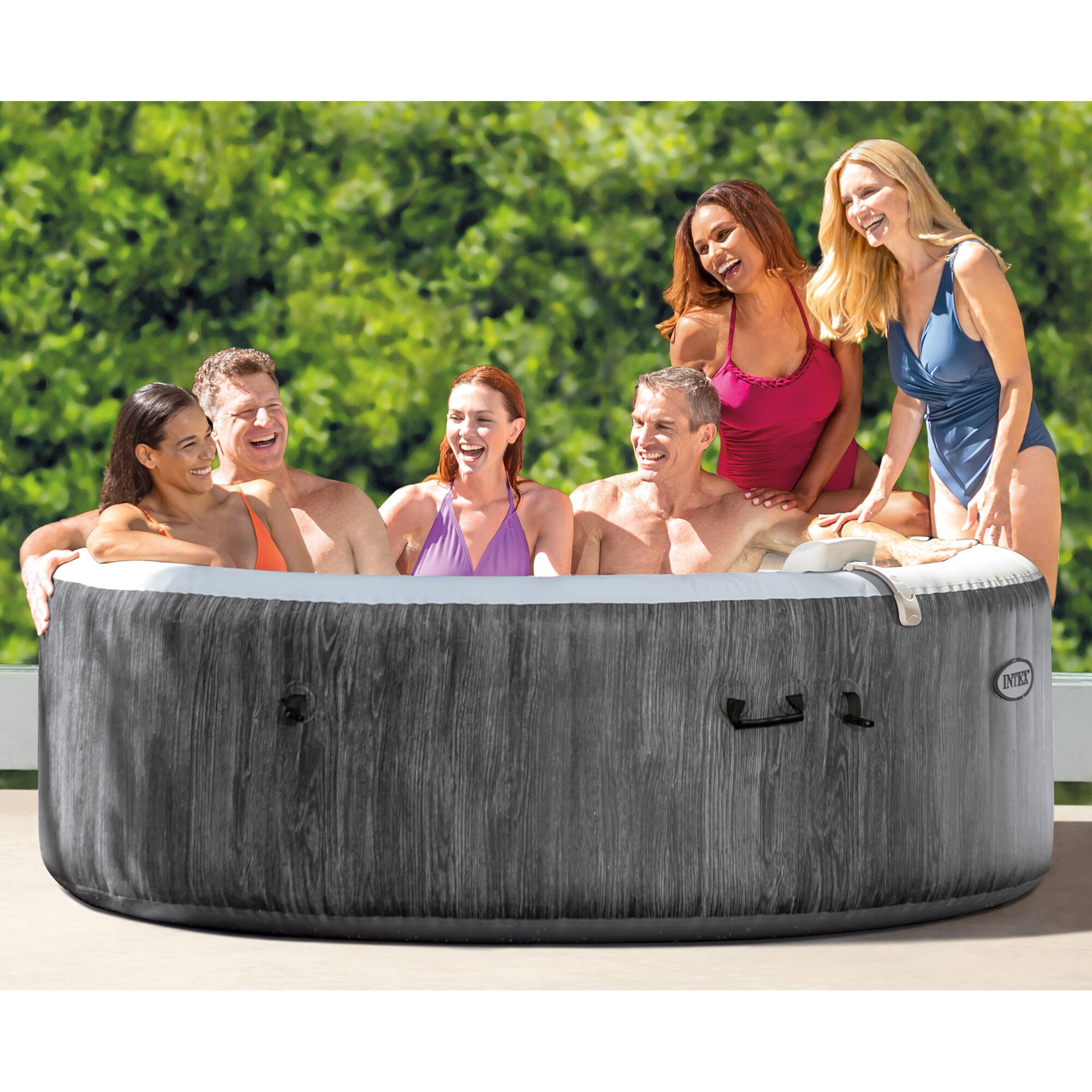 Intex 140 Jet 4-Person Inflatable Round Hot Tub (Cover Included)