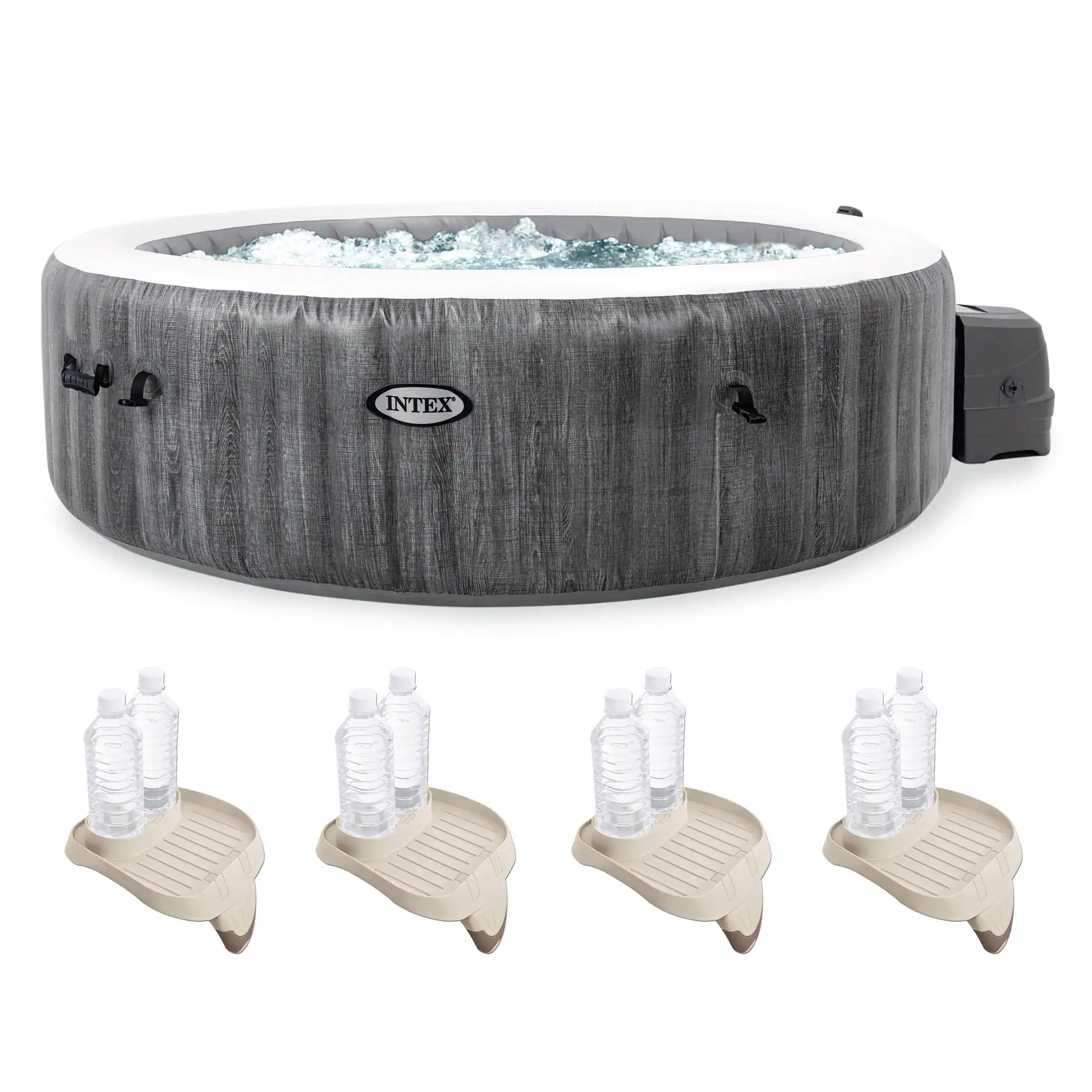 Intex 140 Jet 6-Person Inflatable Round Hot Tub (Cover Included)