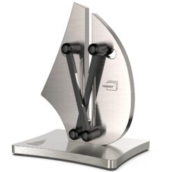 Grihot Professional Knife Sharpener, 3-Action Streamlined Sailboat Design for Effortless Knife Sharpening